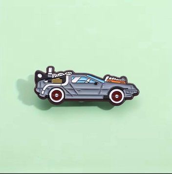 Значок Пін емальований Назад у майбутнє Машина часу DeLorean 3005900376 фото